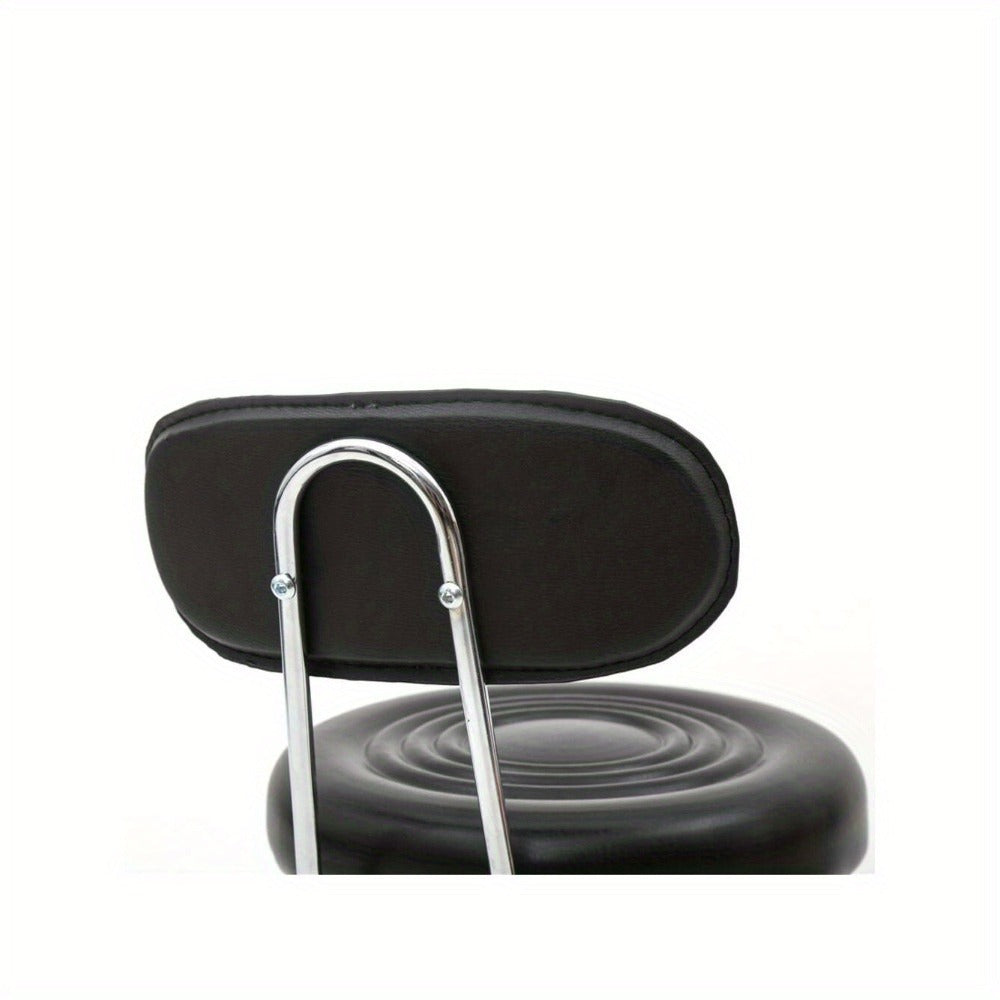 Adjustable Height Bar Stool with Backrest & 360° Swivel - Modern Counter Stool Rotating Chair for Kitchen
