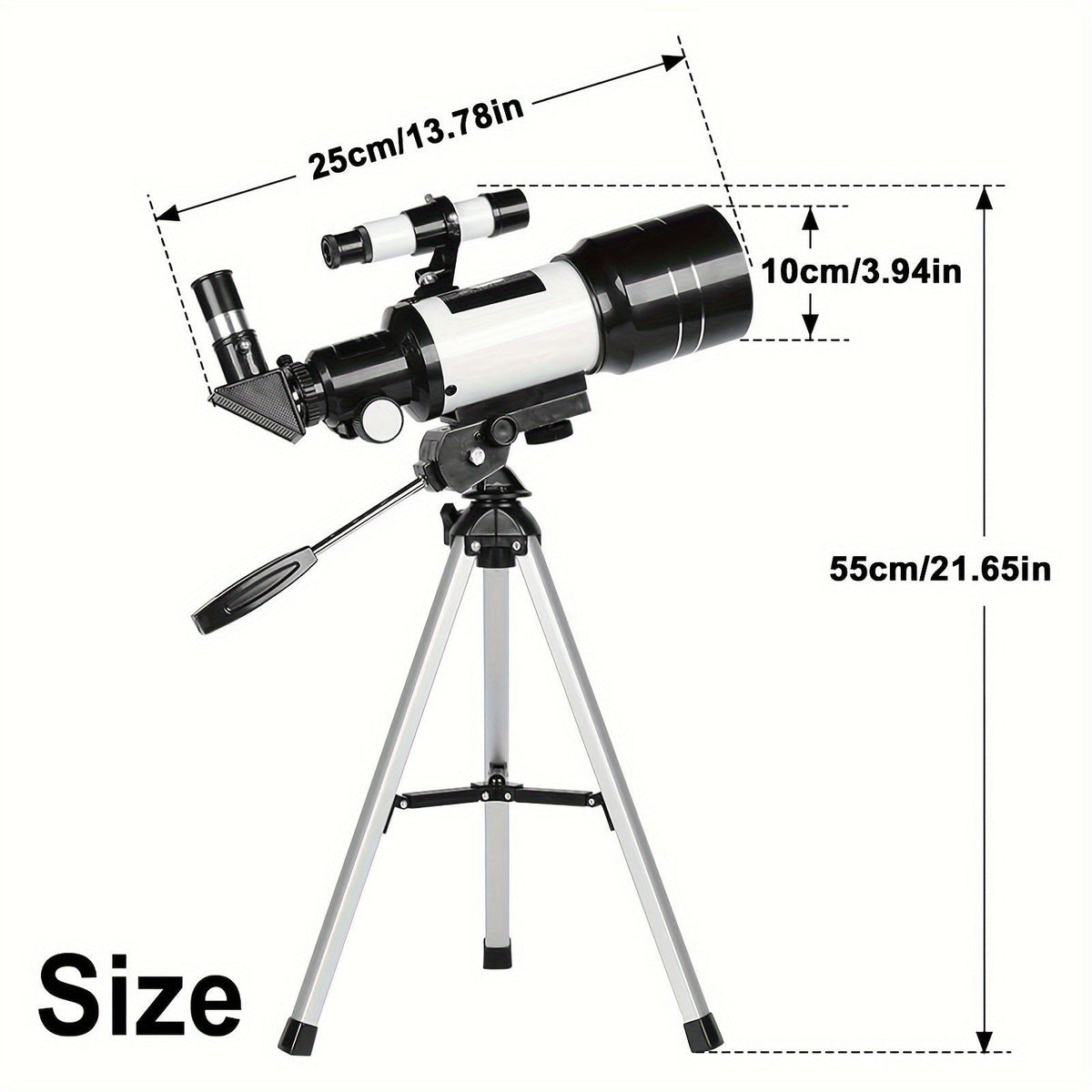 70 mm Refractor Telescope Kit with Five Color Labels, Tripod, Phone Holder and Two Eyepieces