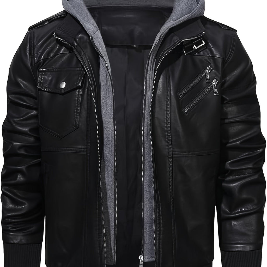 Donovan | Mehrlagige Kapuzen-Moto-Jacke