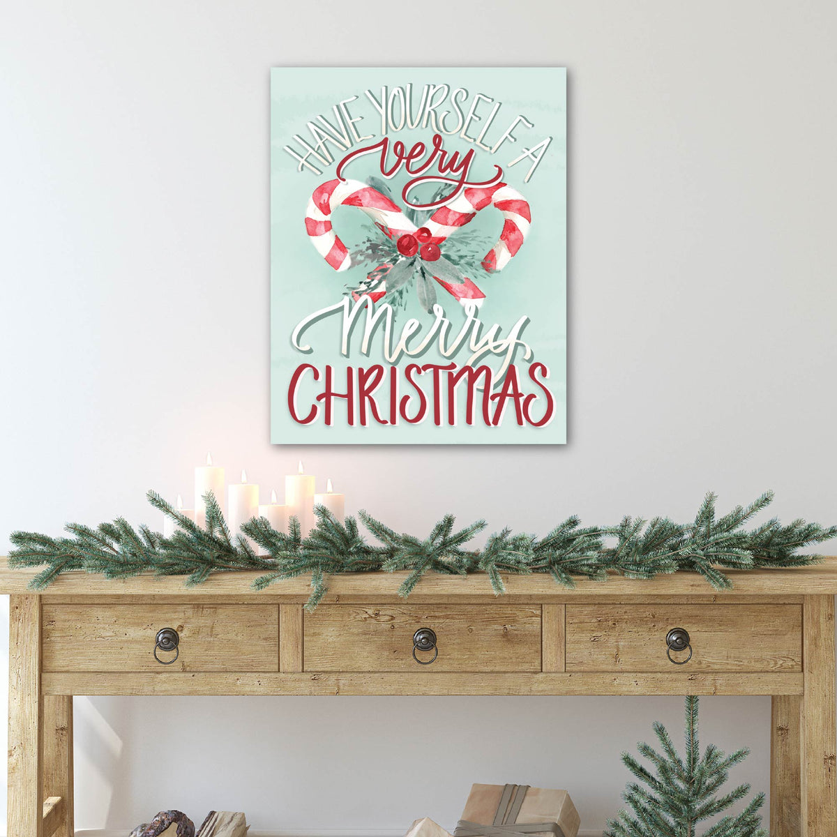 Candy Cane Gallery-Wrapped Canvas Wall Art