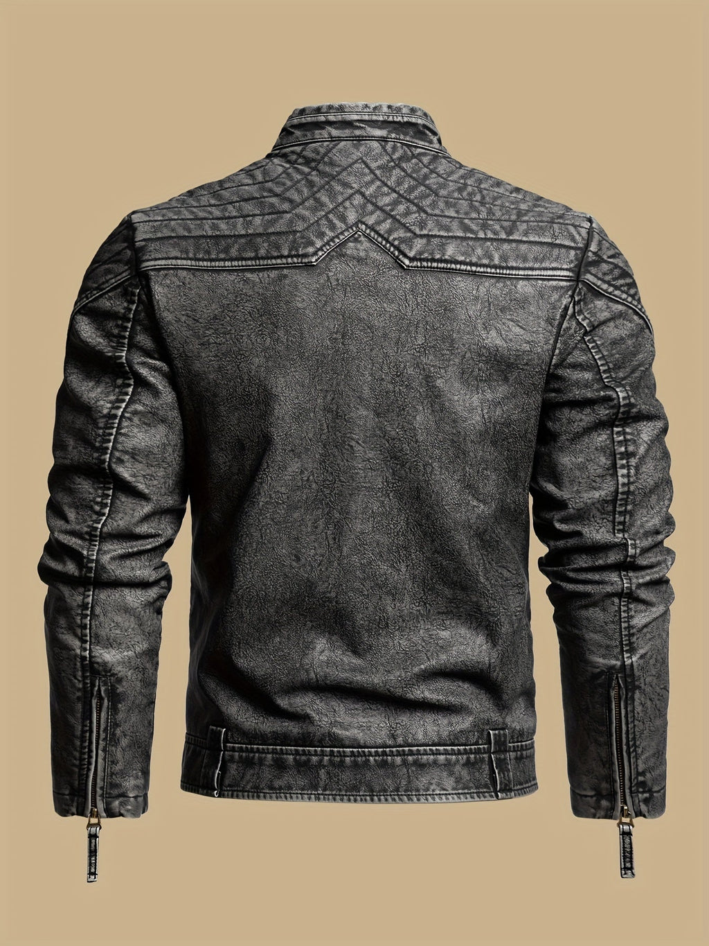 Hartley | Vintage-Bikerjacke im Used-Look