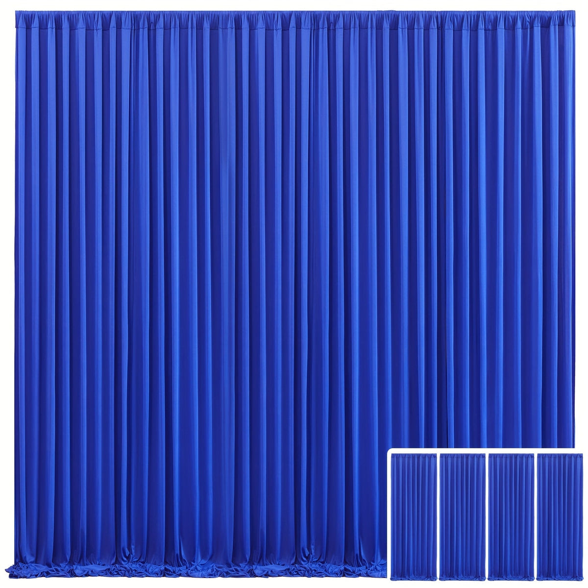 Backdrop Curtains 4 Pack 59x118 Inch, Wrinkle-Resistant Non-Transparent Party Decoration Fabric with Pole Pocket