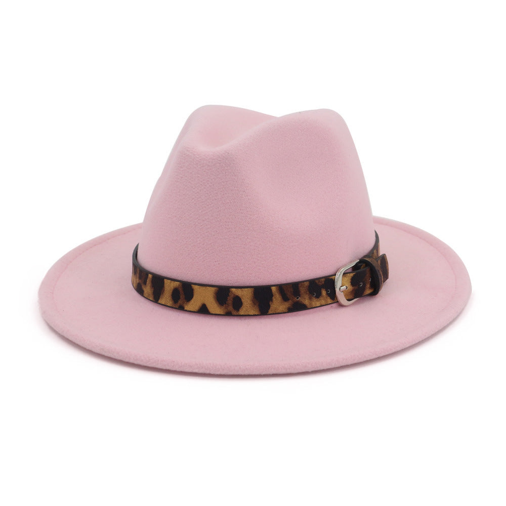Calloway Filzhut mit Animal-Print-Band & Metallschnalle