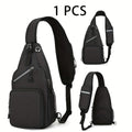 Lightweight Multi-Pocket Sling Crossbody Bag for Women and Men with Zip Compartments and 14 Color Styles