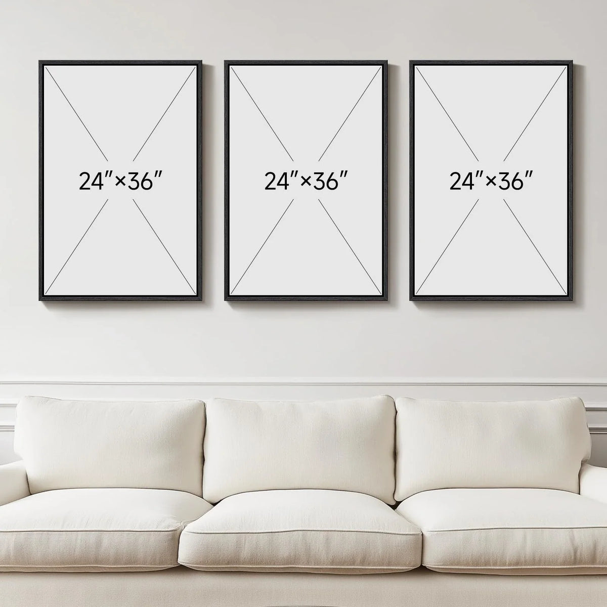 3Pcs Abstract Face Canvas Wall Decor（No Frame）