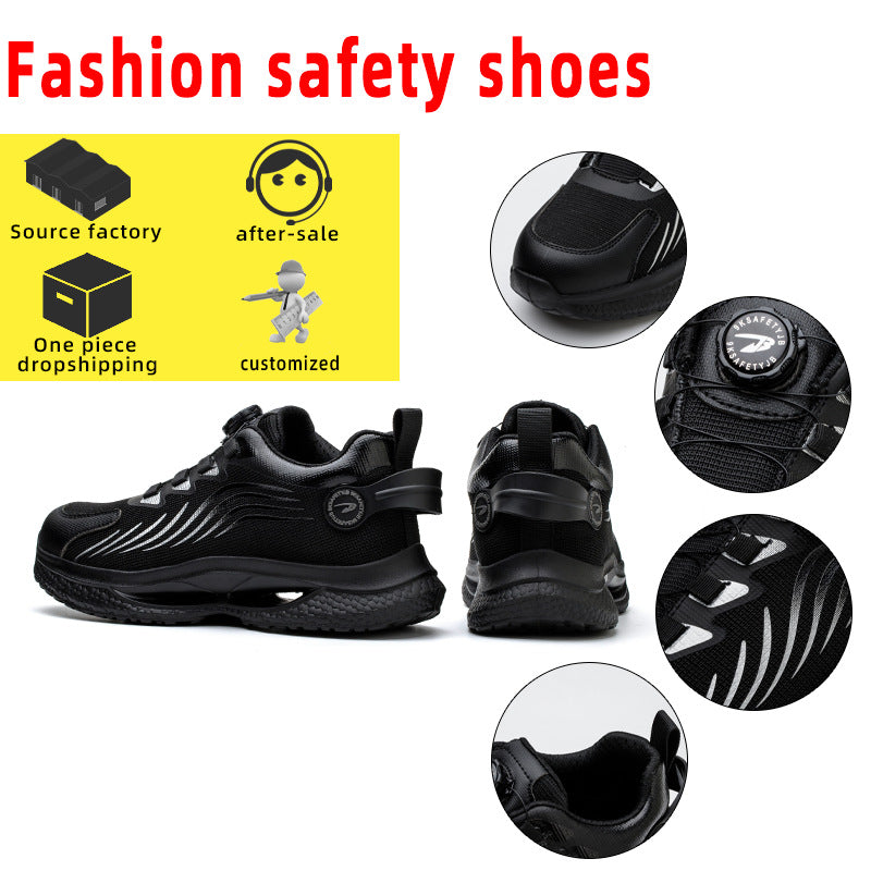 Men’s Slip-On Steel Toe Safety Shoes – Anti-Slip, Anti-Smash Work Footwear