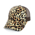 Colbert Baseballkappe mit Leopardenmuster und gebogenem Schirm