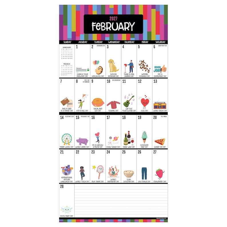 2027 Every Day's a Holiday Mini Calendar