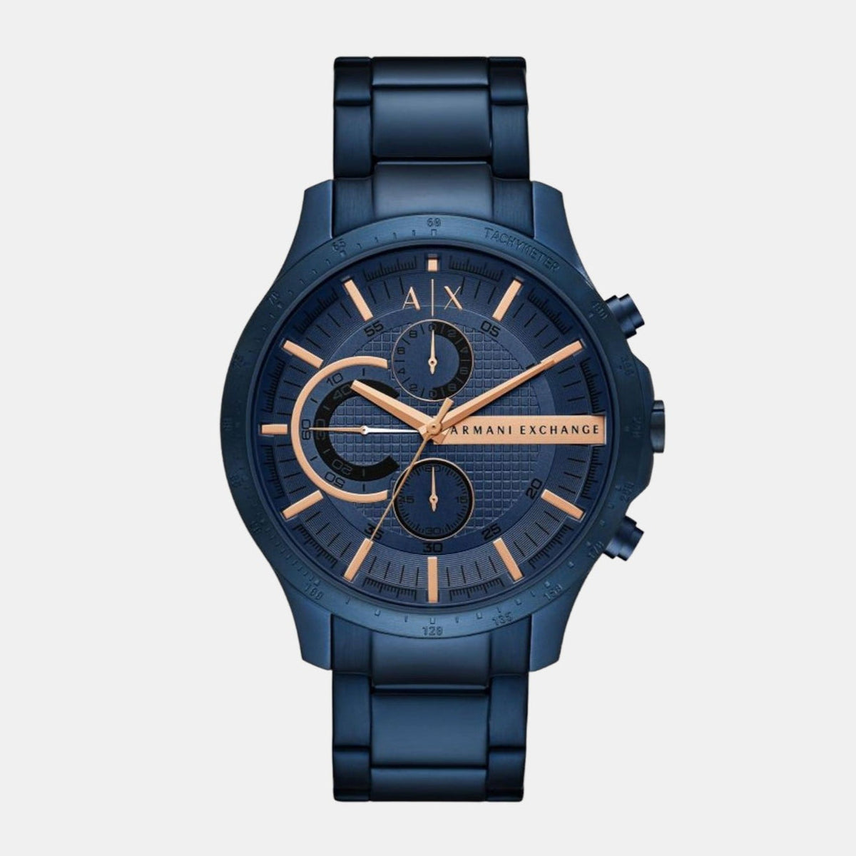 Armani Exchange Hampton AX2430 Herren-Chronograph – Blaues Zifferblatt mit blauem Edelstahlarmband