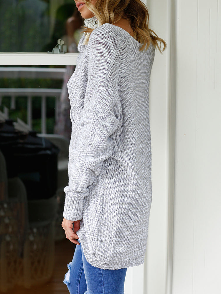 Deep V Wrapped Casual Sweater