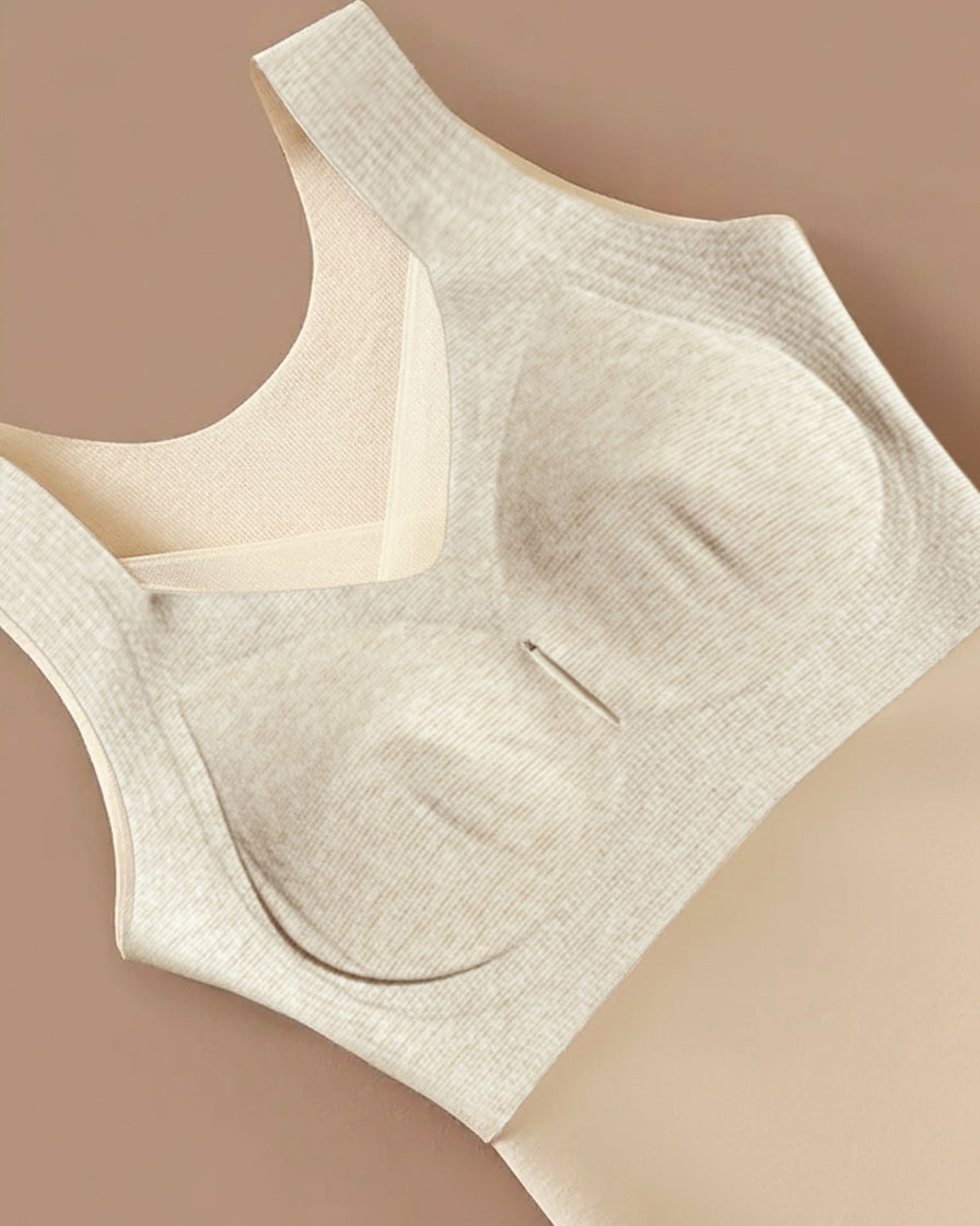 Sheer Mesh Spliced V Neck Sleeveless Built In Bra Tank Casual Warm Fleece Lined Slim Fit Top