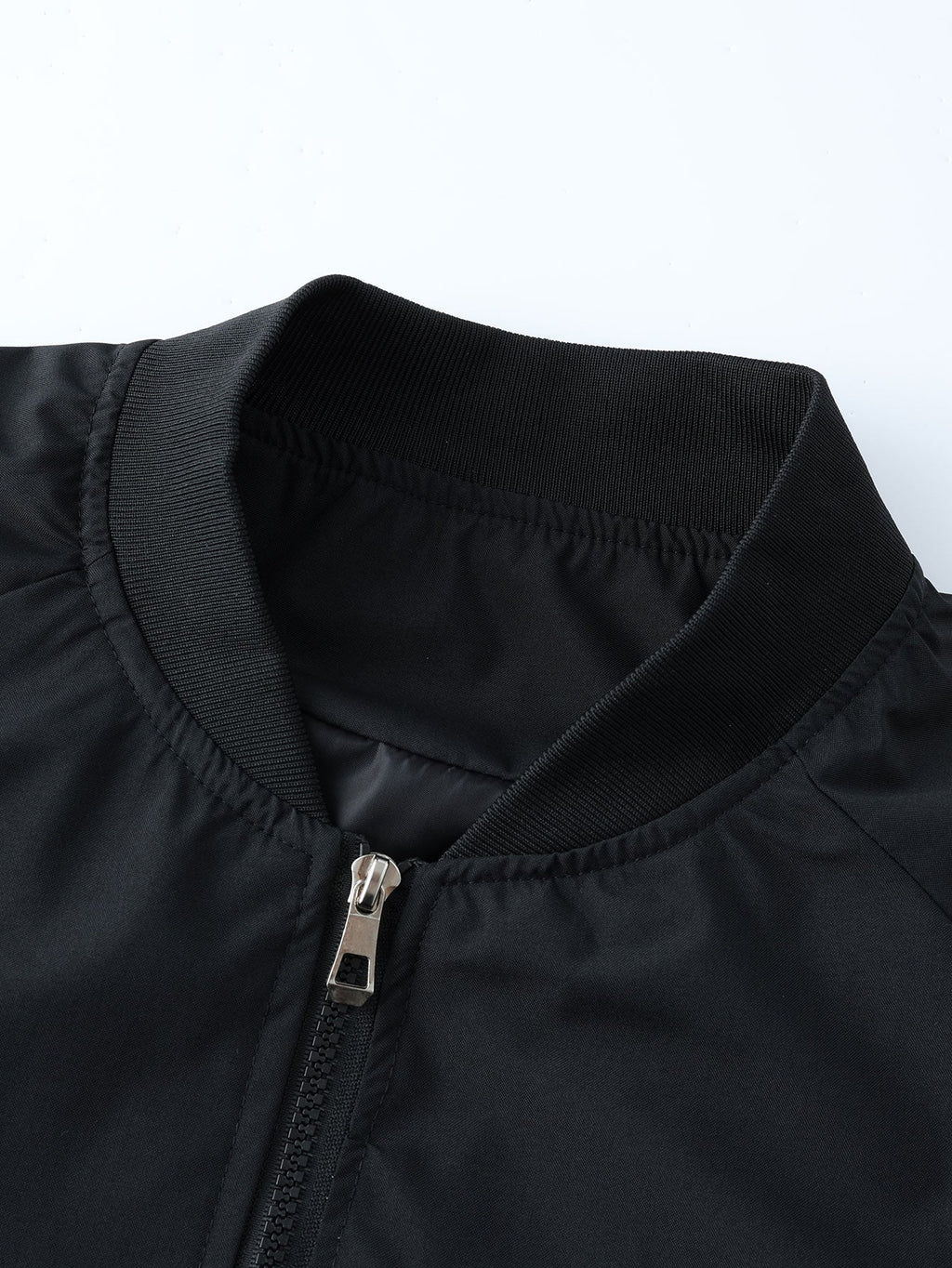 Relax Fit Zip-Up Bomber Jacket