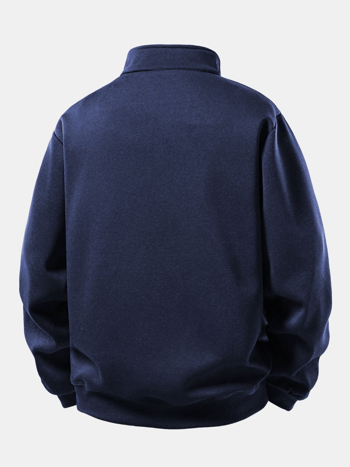 Relax Fit Smiley Face Print Quarter Zip Sweatshirt