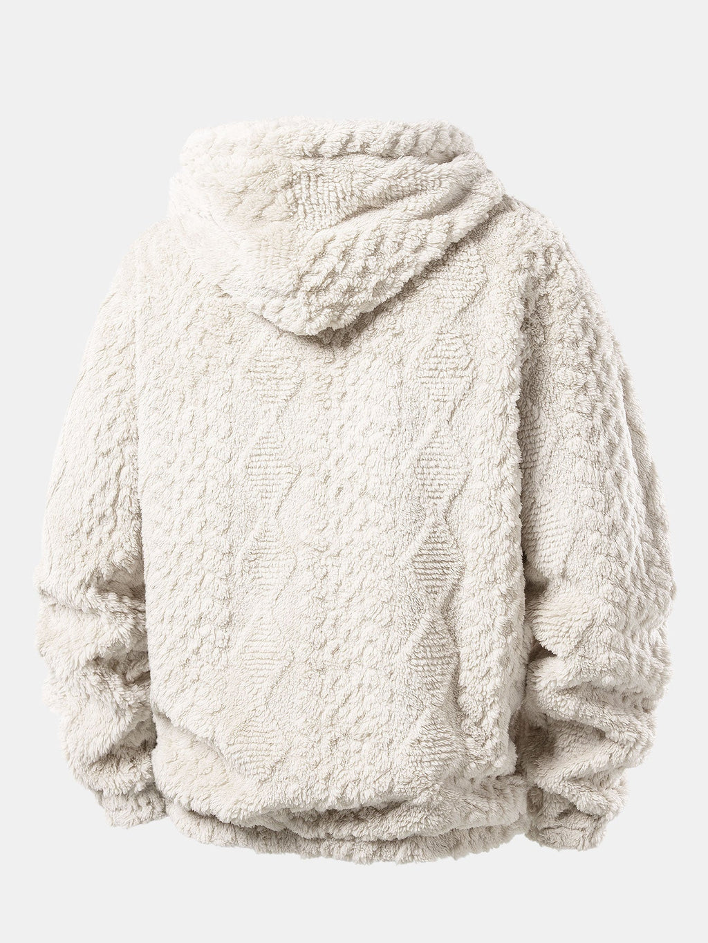 Geometry Jacquard Teddy Hoodie