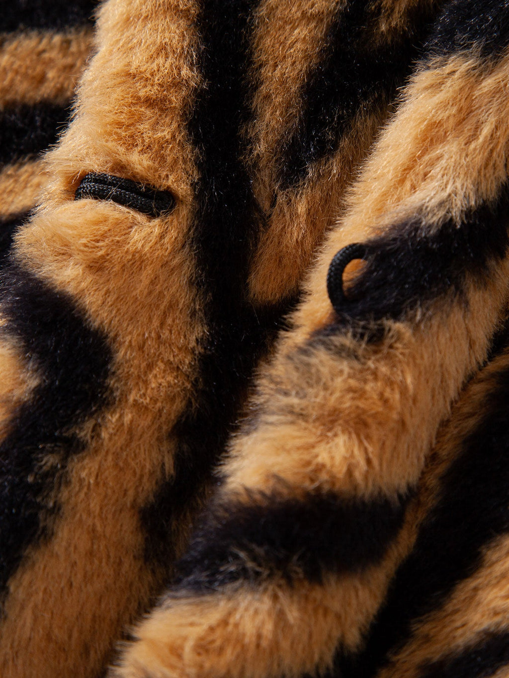 Faux Fur Animal Print Overcoat