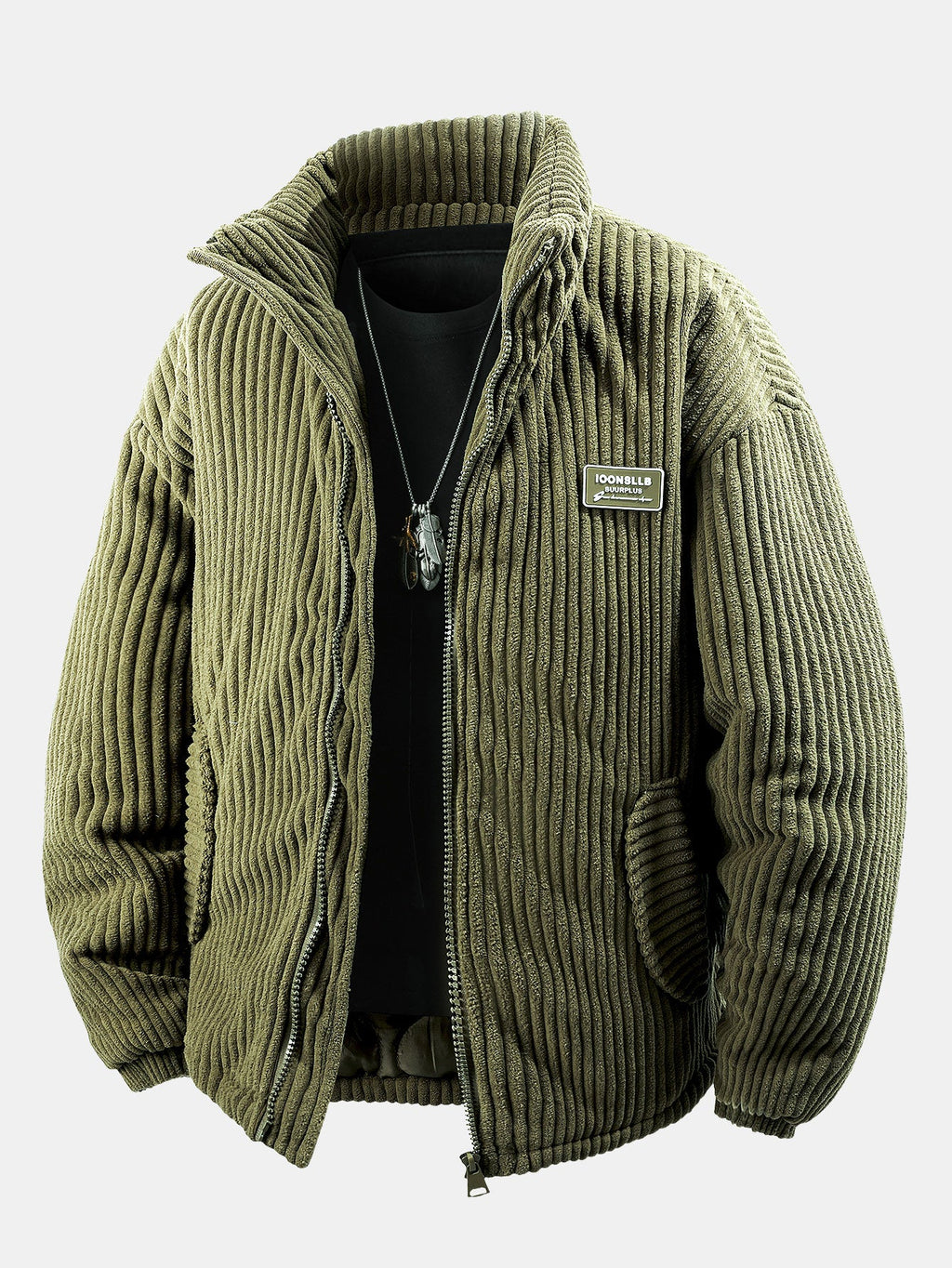 Quilted Lined Corduroy Coat