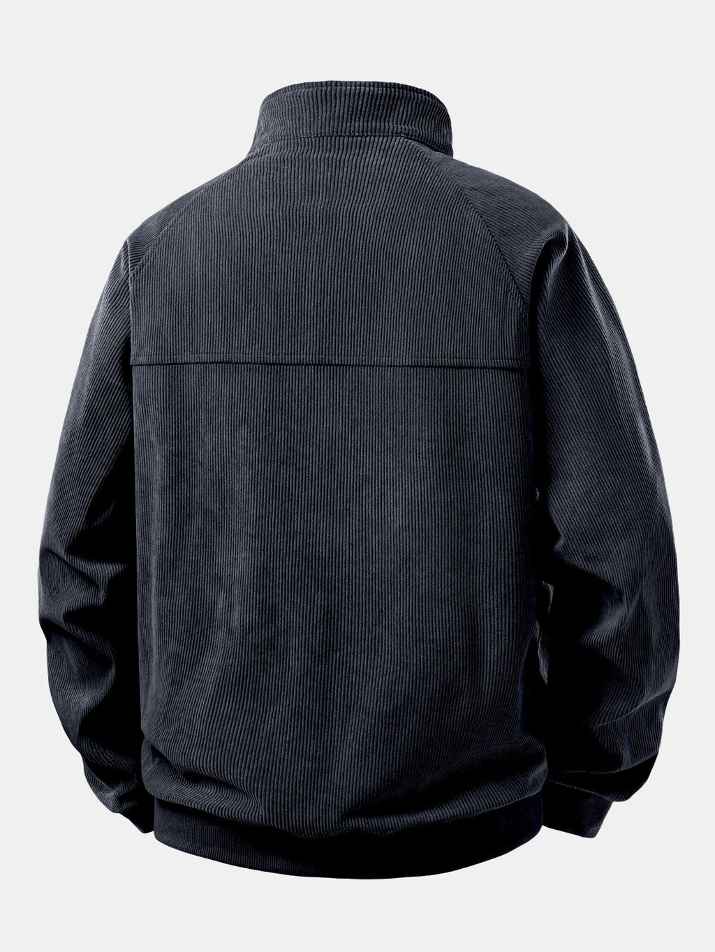 Quarter Zip Corduroy Raglan Sleeve Sweatshirt