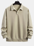 Relax Fit Polo Collar Sweatshirt