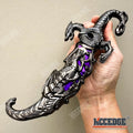 Medieval Fantasy Fixed Blade Knife with Scabbard – 9" Dragon Cosplay Collectible Dagger, 440 Stainless Steel, Historical Replica for Display & Medieval Fair Props