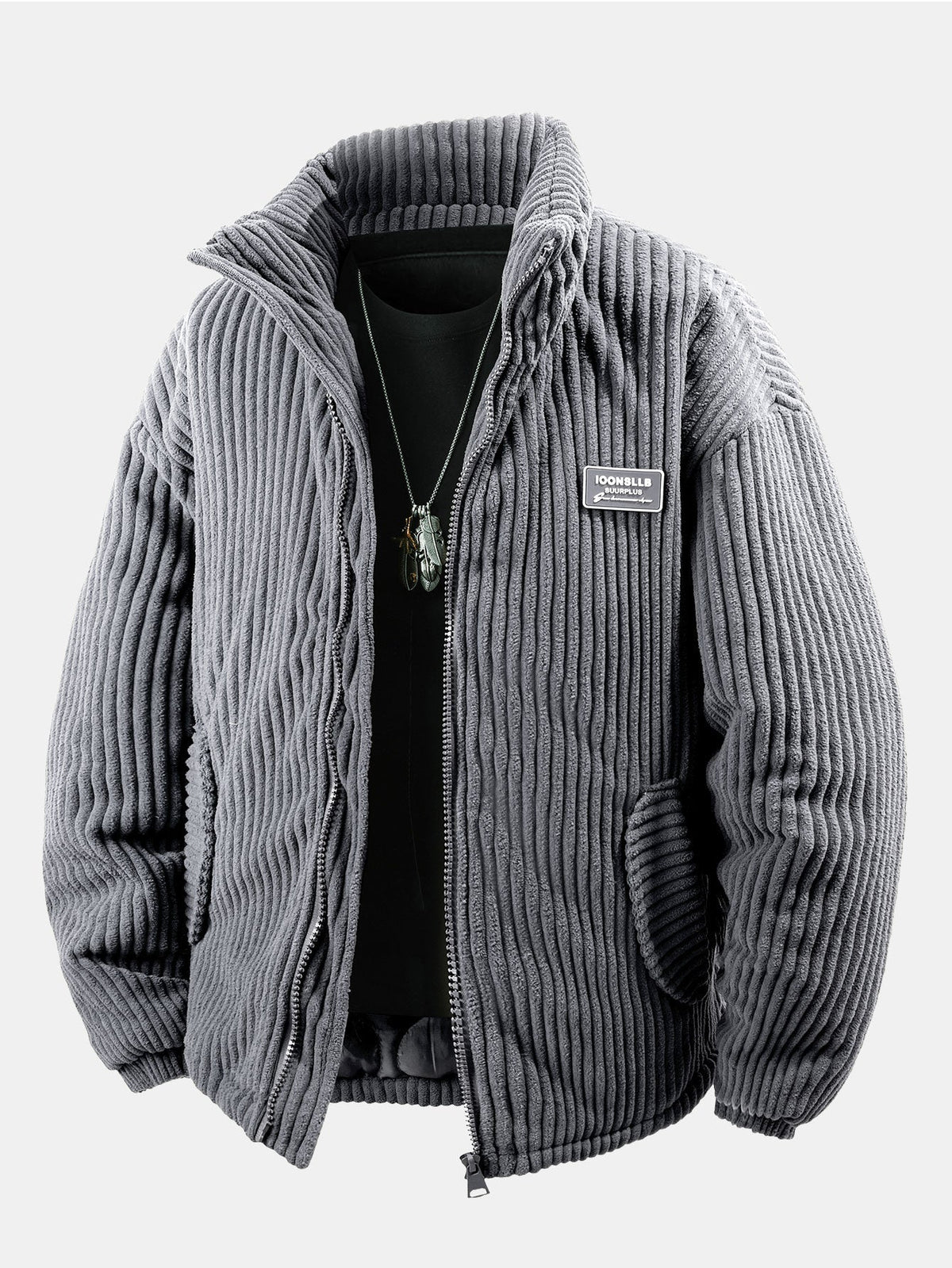 Quilted Lined Corduroy Coat