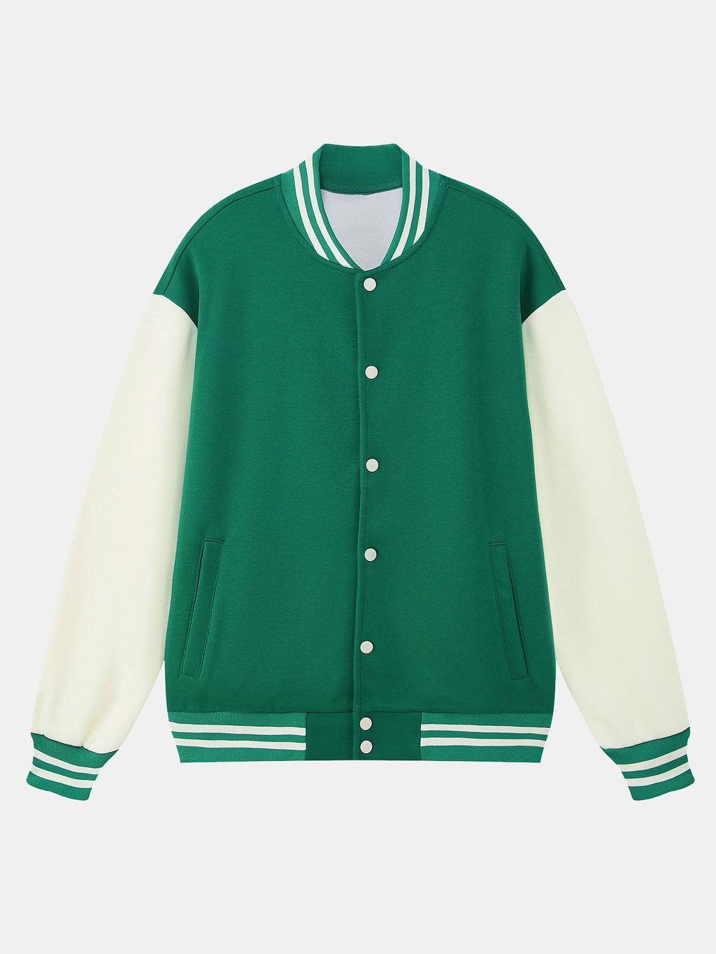 Jersey Contrast Preppy Jacket