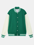 Jersey Contrast Preppy Jacket