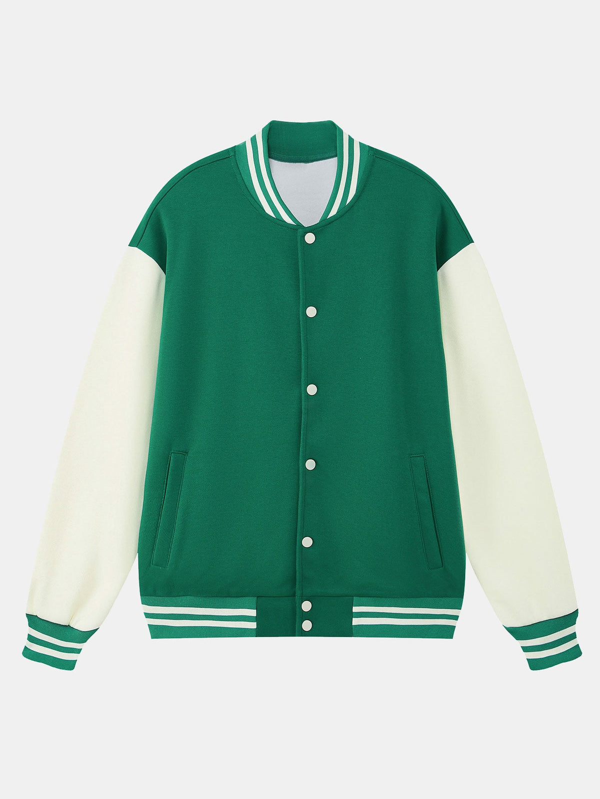 Jersey Contrast Preppy Jacket