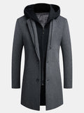 Detachable Hooded Woolen Overcoat