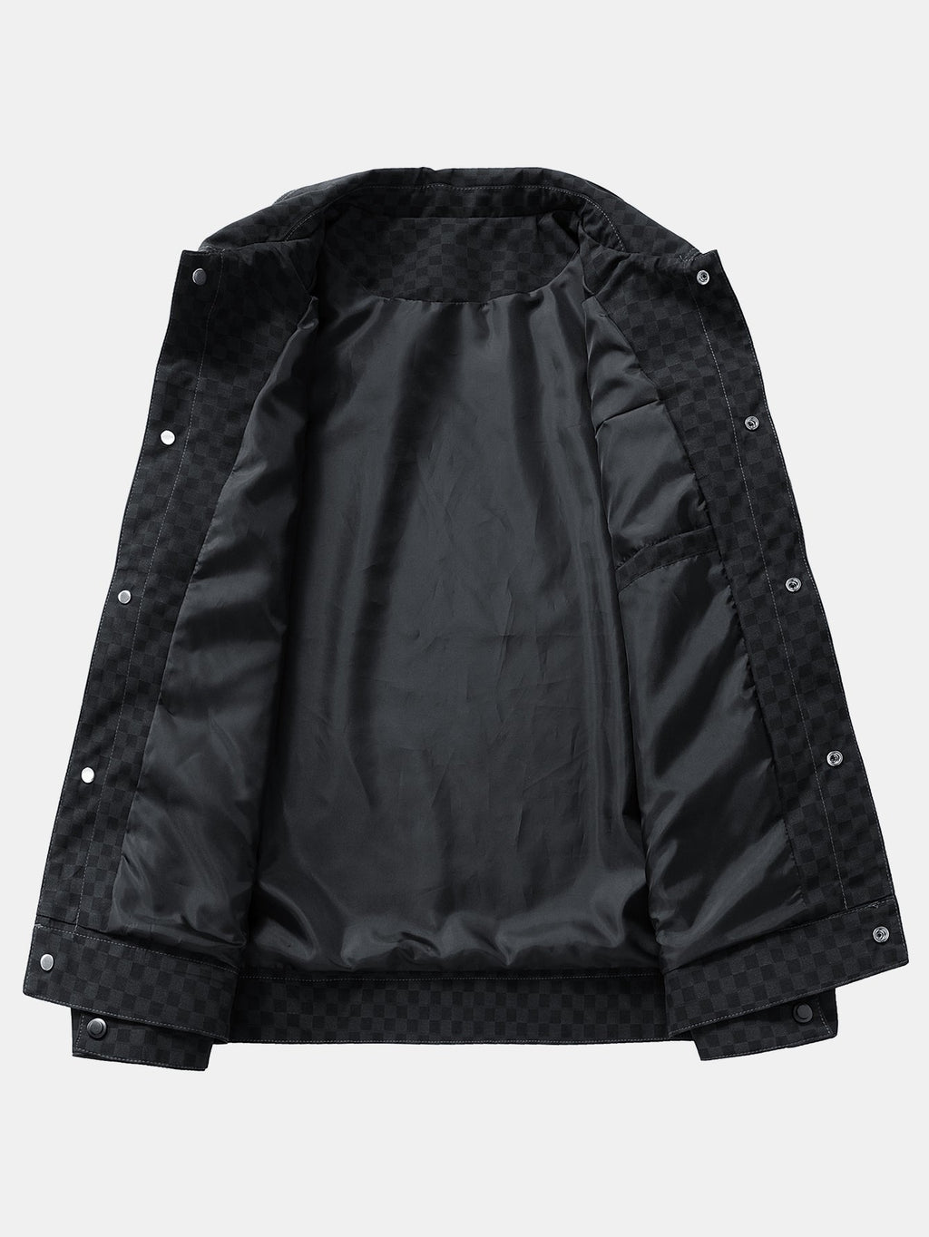 Button Up Checkerboard Jacket