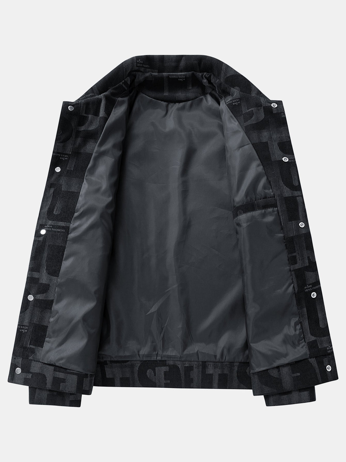 Letter Print Corduroy Jacket