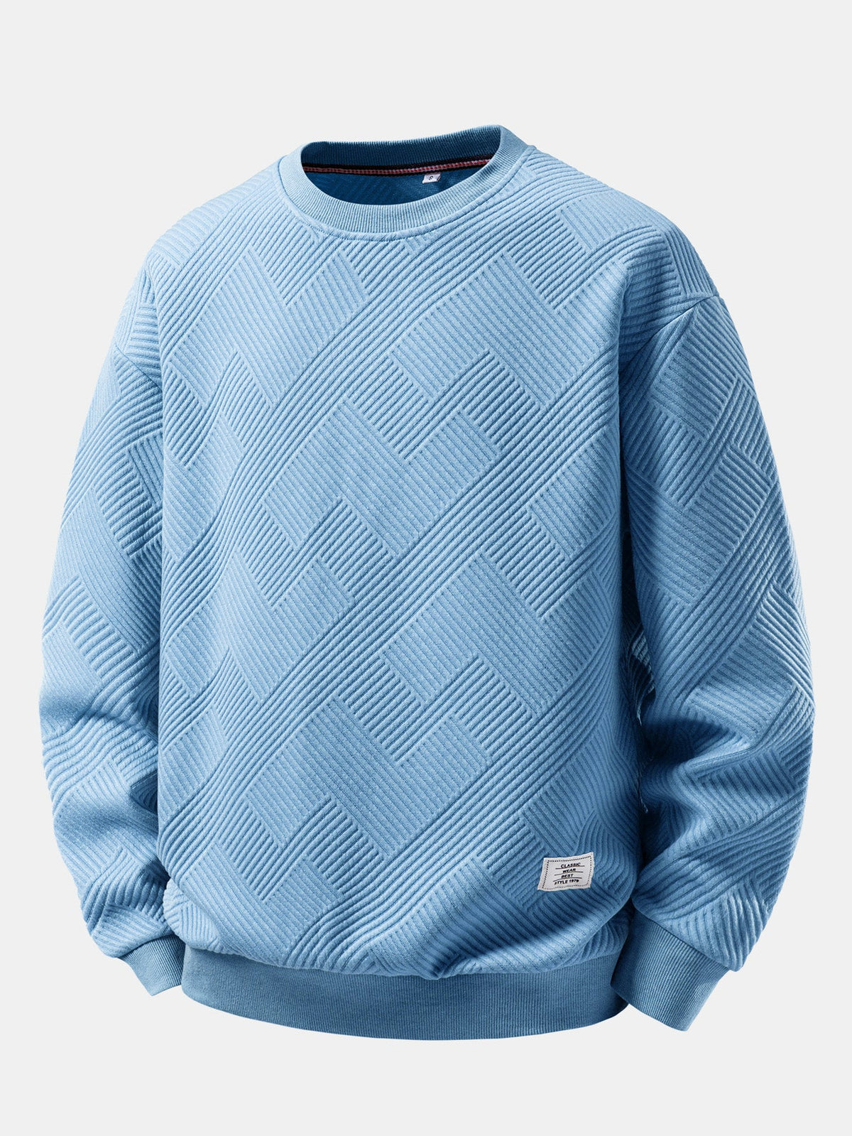 Relaxed Fit Stripe Jacquard Sweatshirt