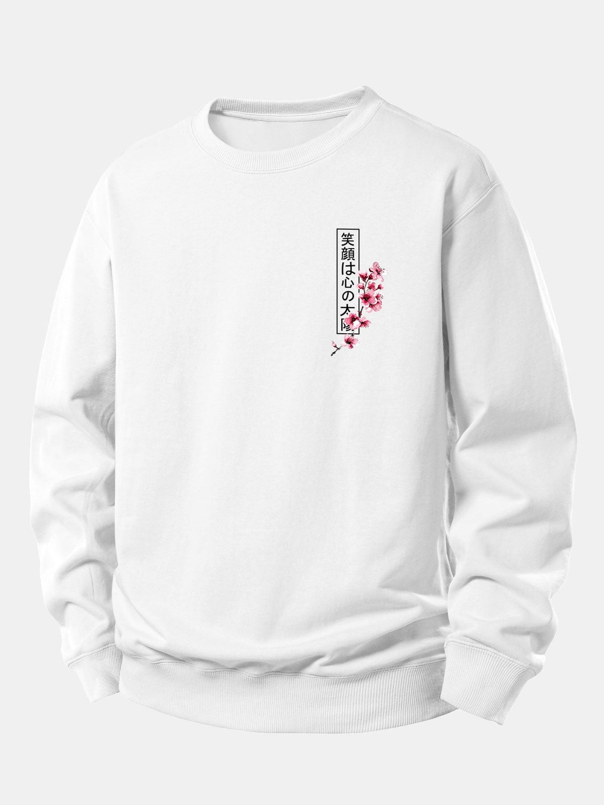 Japanese Samurai Katana Koi Fish Sakura Print Relax Fit Sweatshirt