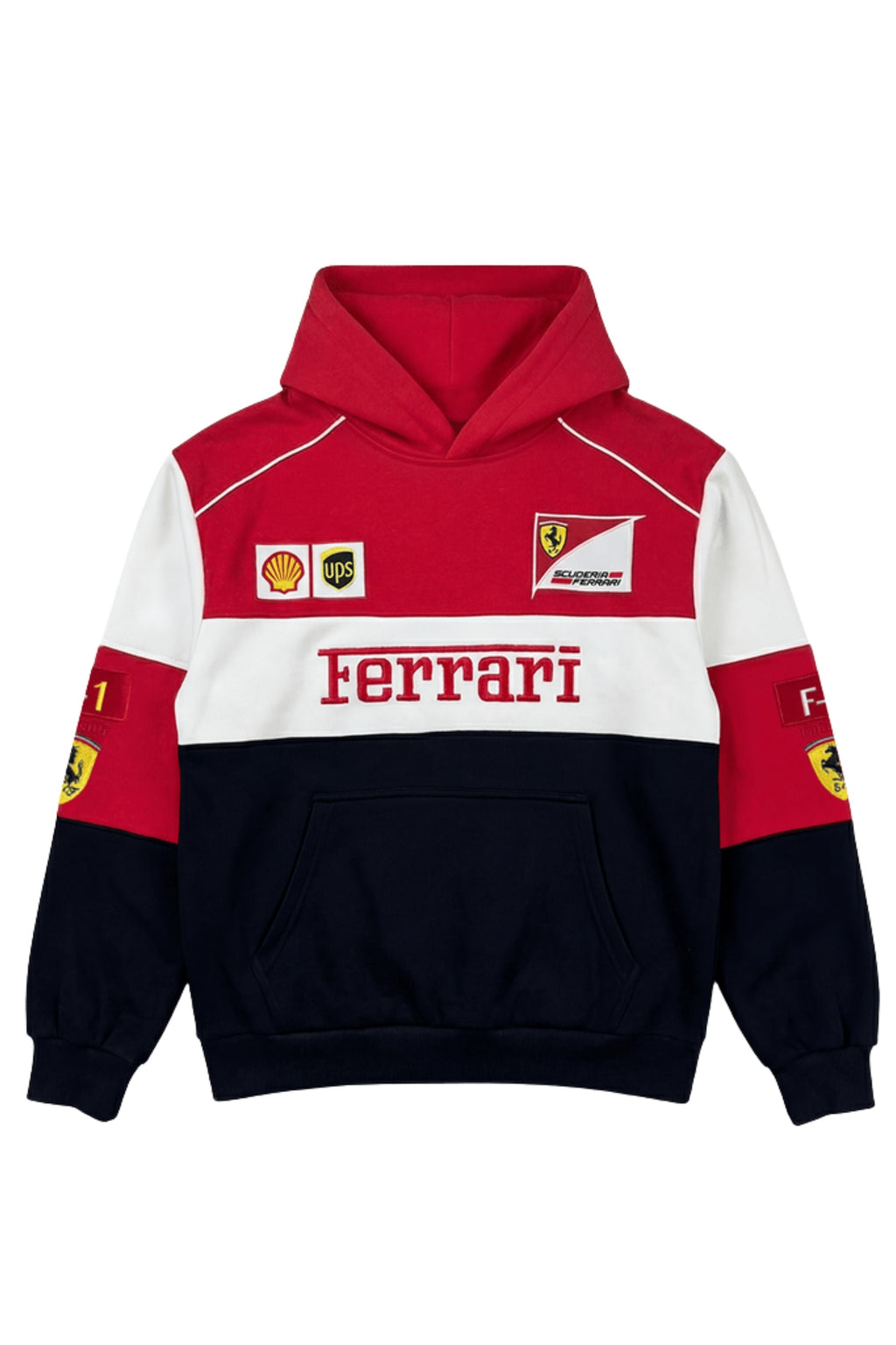 Ferrari F1 Racing Hoodie - Full Embroidered Edition