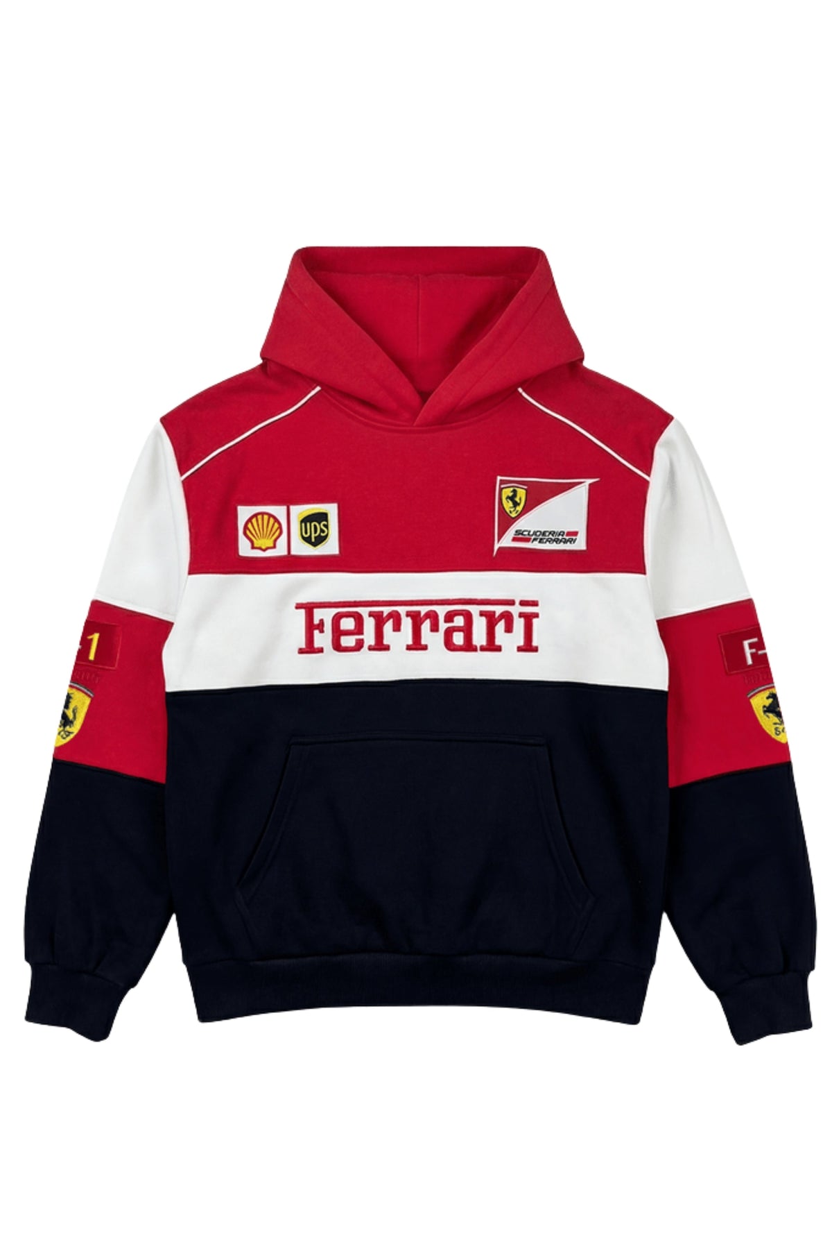 Ferrari F1 Racing Hoodie - Full Embroidered Edition
