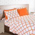 Elegant Comfort 6-Piece Moroccan Trellis Printed Pattern - Soft as a Hotel Premium Quality