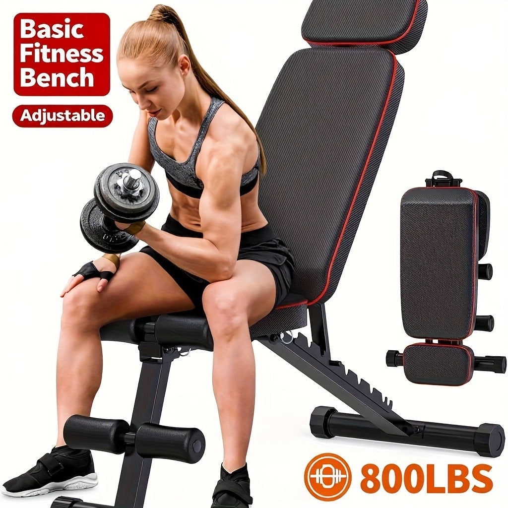 Adjustable Weight Bench in a Foldable 14-in-1 770lb Capacity Design for Full Body Strength Training at Home