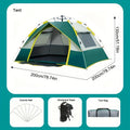 Camping Tent Automatic Pop-Up with Double Doors, Mesh Windows and Two Source-Listed Capacity Options
