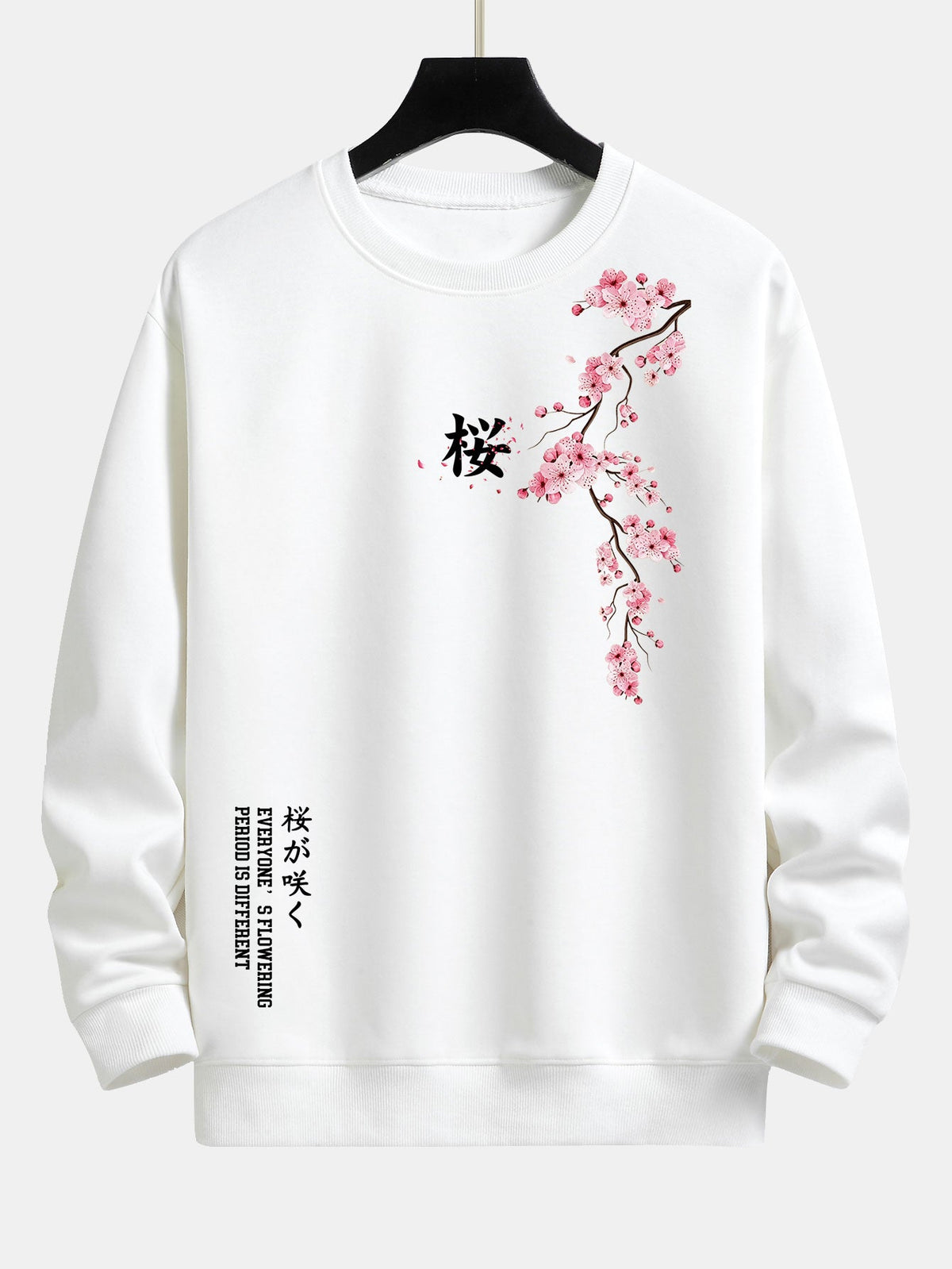 Cherry Blossoms Print Relax Fit Sweatshirt