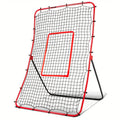 Adjustable Baseball Pitchback Rebounder Net with Red Target, 48 x 68 Inch Frame and Five Angles