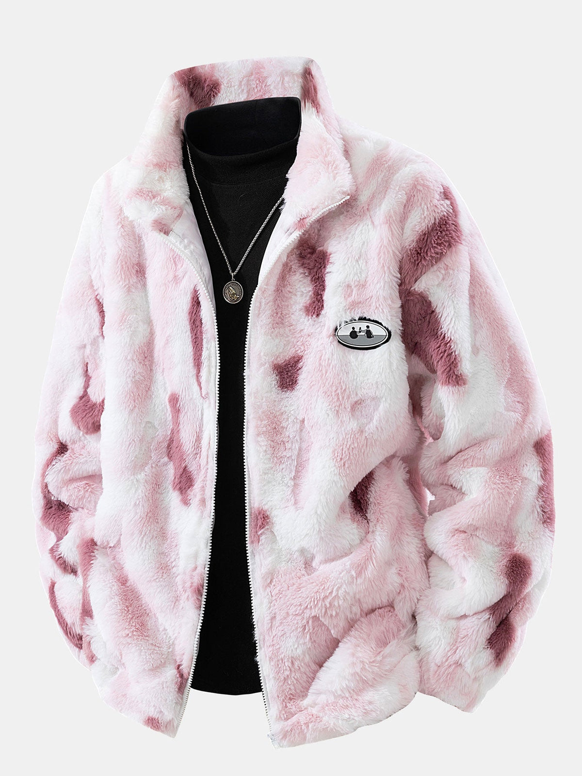 Faux Fur Zip-Up Jacket