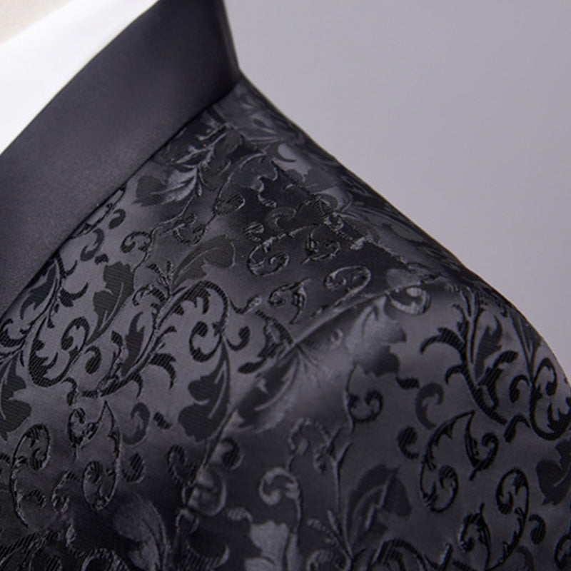 Men's 2-Piece Suits Jacquard Tuxedo Flower Tux 5 Color