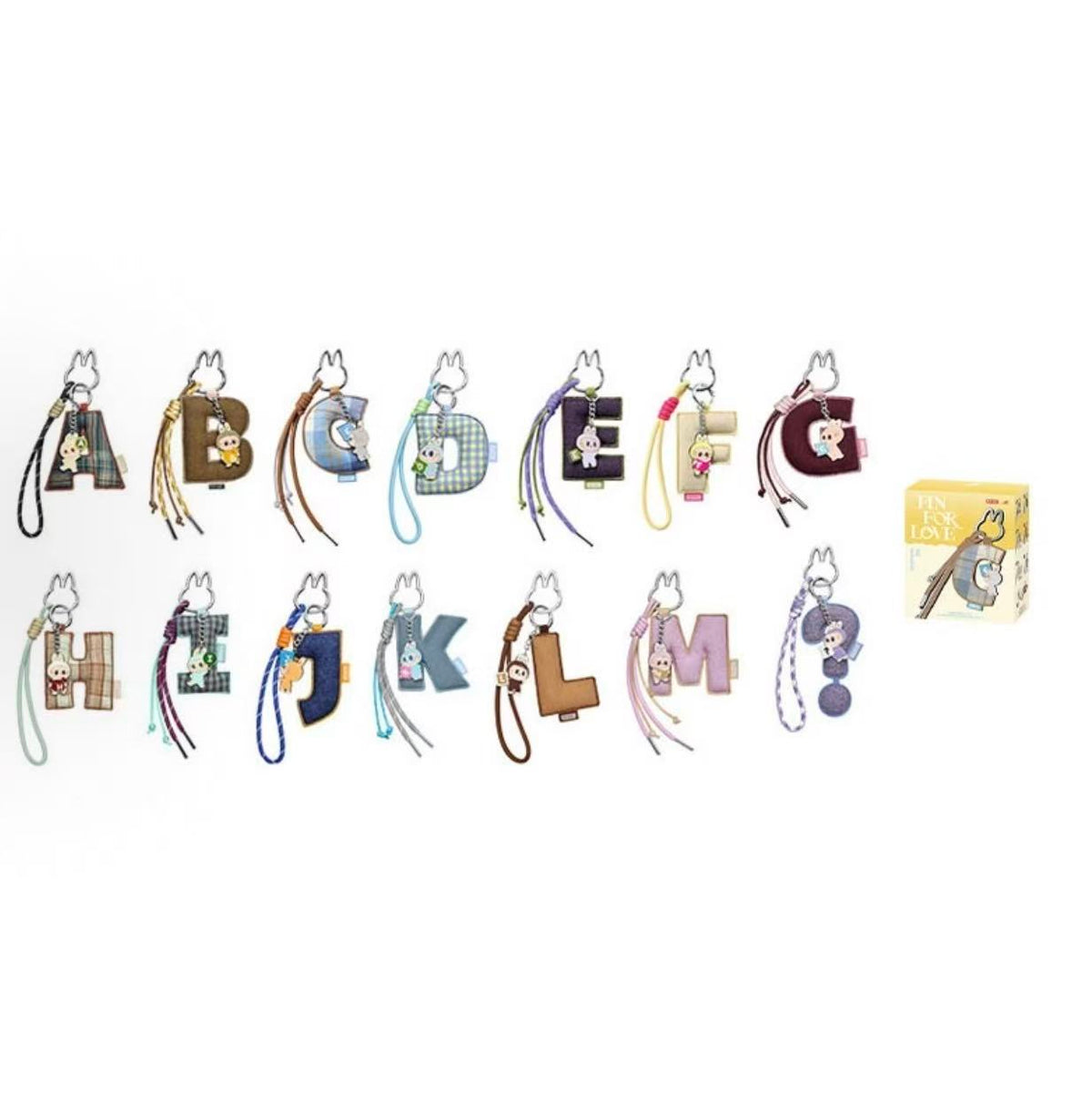 The Monsters Labubu Pin For Love Series Letter Pendant