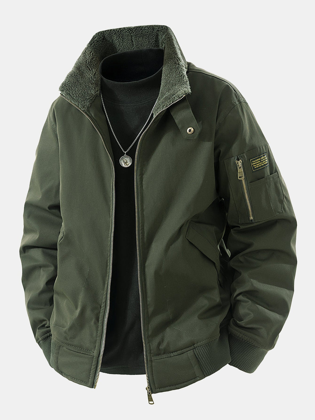 Teddy Lined Bomber Jacket