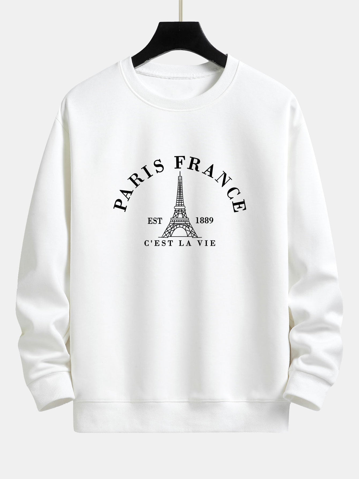 Paris France Print Relax Fit Sweatshirt