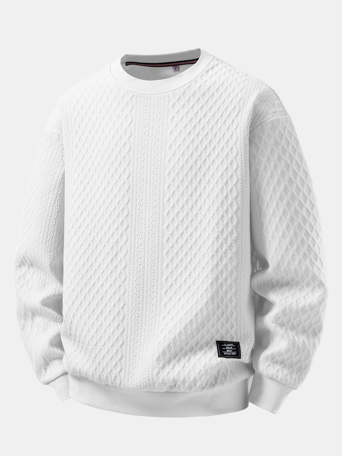 Relaxed Fit Geometry Jacquard Sweatshirt