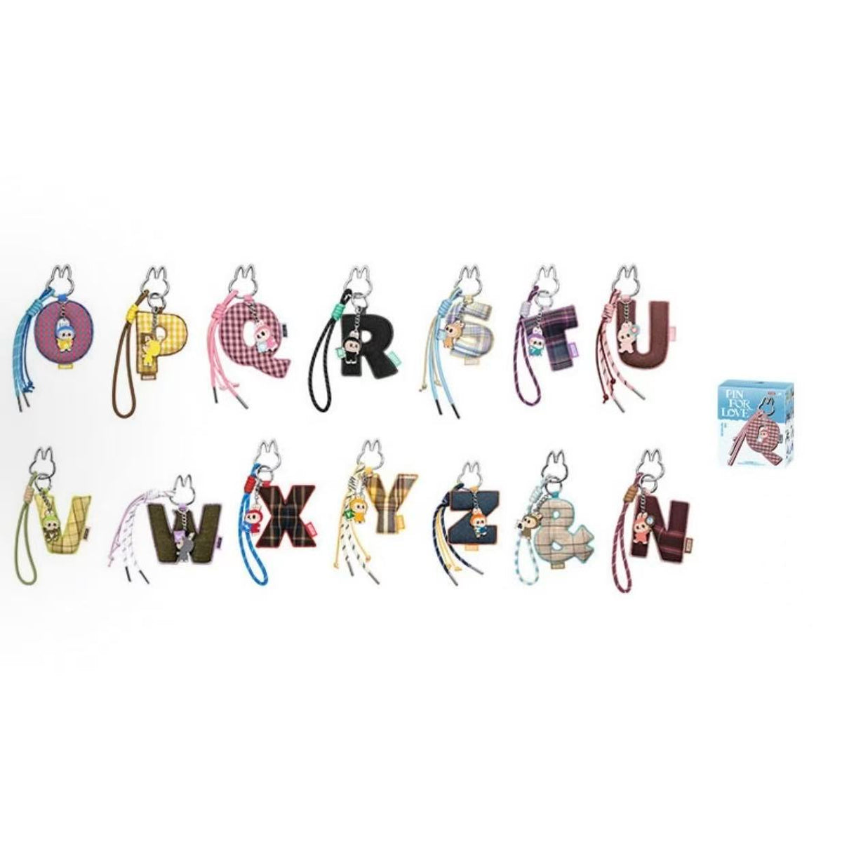 The Monsters Labubu Pin For Love Series Letter Pendant
