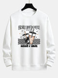 Freshly Boo’d Coffee Halloween Print Relax Fit Sweatshirt