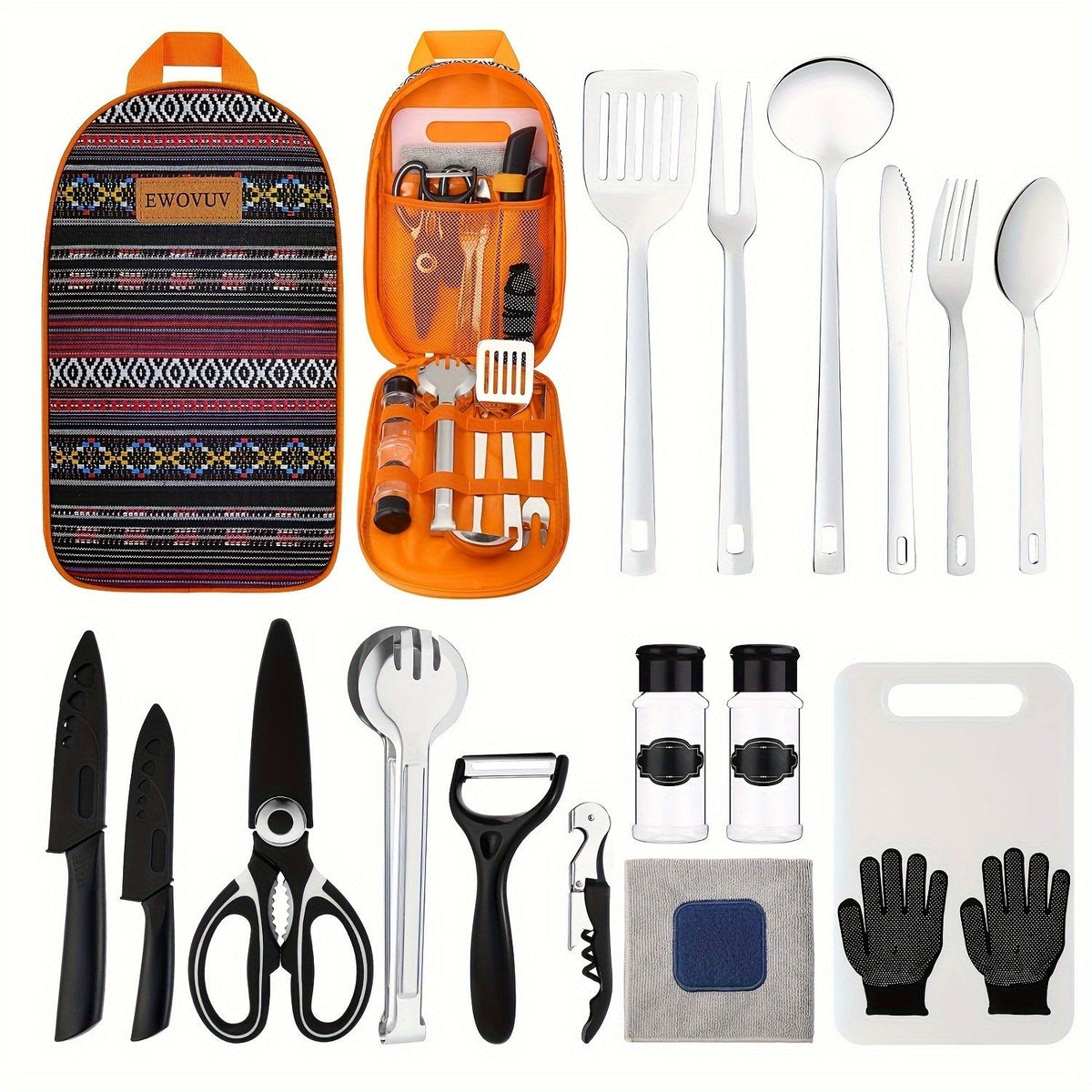Camping Cookware Set Portable Lightweight Pot Pan Kit for Outdoor Hiking Picnic RV Travel Backpacking Camp Kitchen Cooking Gear Food-Grade Material