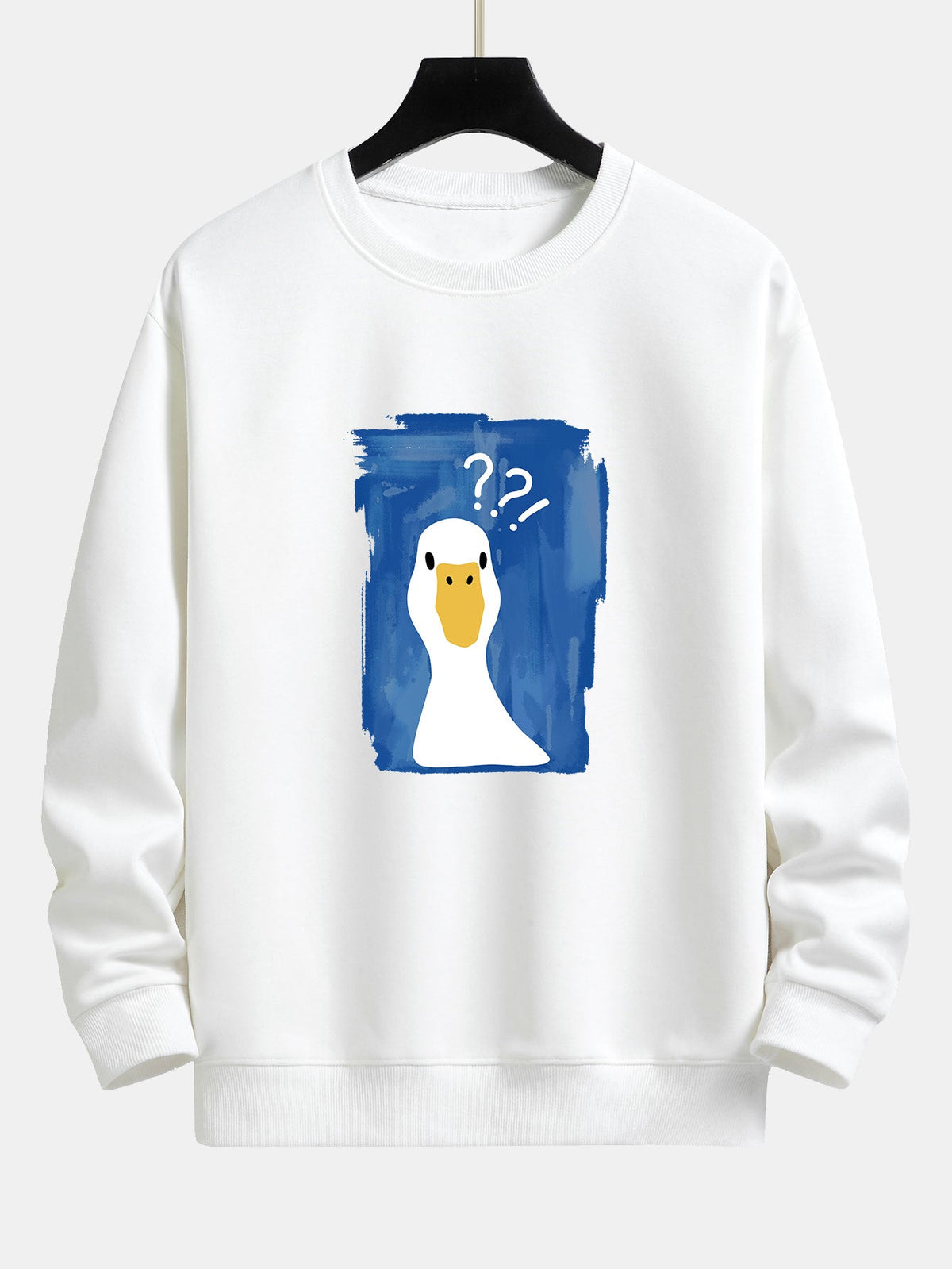 Doubtful Goose Print Relax Fit Sweatshirt