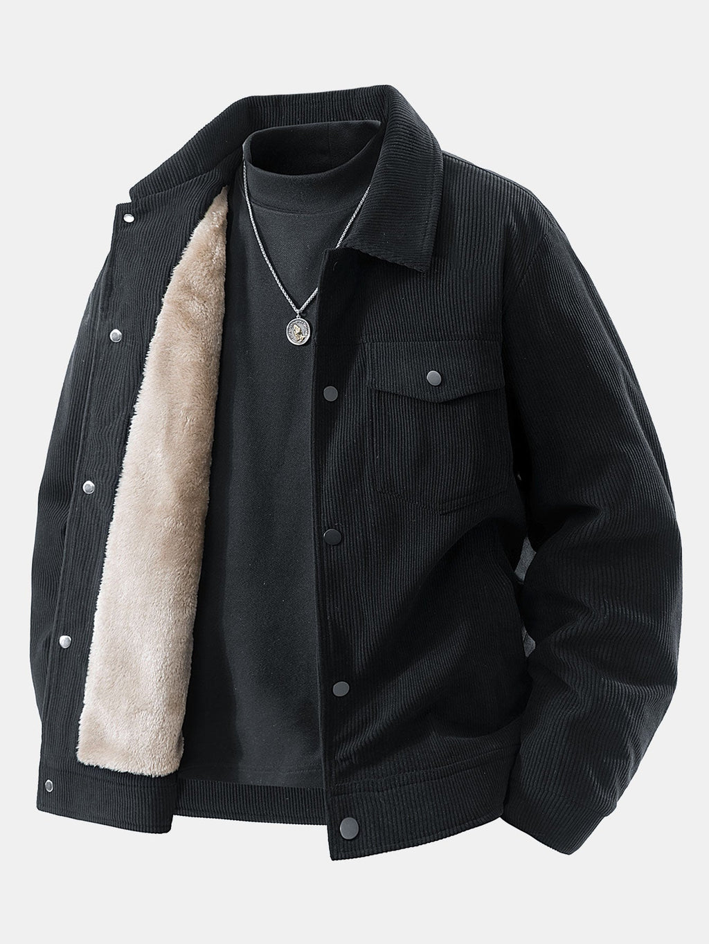 Teddy Lined Pocket Corduroy Jacket